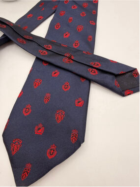 Gucci Crest Pattern Silk Tie
